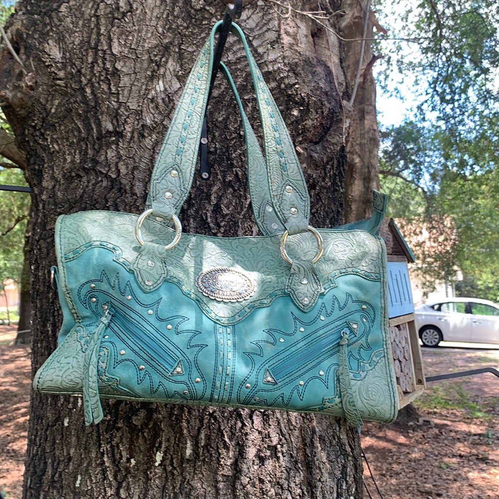 Turquoise Ariat purse
